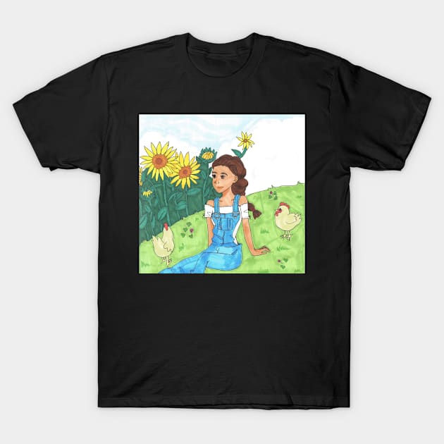 Chicken Gal Daydream T-Shirt by Booneb